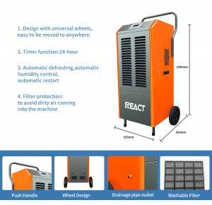 158L/D Commercial Dehumidifier Industrial Dehumidifier Orange FDH-2158BE