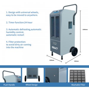 158L/D Commercial Dehumidifier Water Damage Restoration Industrial Dehumidifie FDH-2158BE