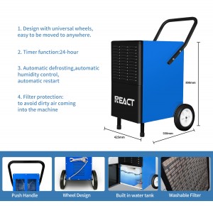 60L/D Portable design hand push air drying dehumidifier with CE FDH-260BS