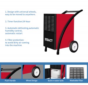 60L/D hand push dehumidifier commercial bautrockner FDH-260BT