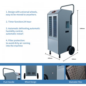 158L/D Commercial Dehumidifier Water Damage Restoration Industrial Dehumidifie FDH-2158BE