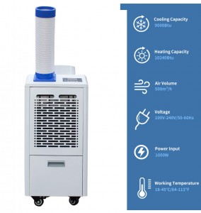 9000btu/10240btu heat and cool portable air conditioner YDH-3500A