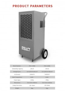 120L/D Europe hot selling industrial dehumidifier price FDH-2120BS