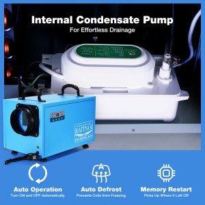 95Pint Portable crawl space dehumidifier with handle DH-70