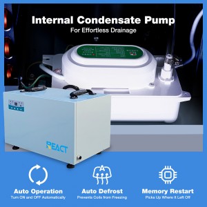 95pints Crawl Space Dehumidifier Commerical Dehumidifier with pump Hose Basement Dehumidifier DH-70