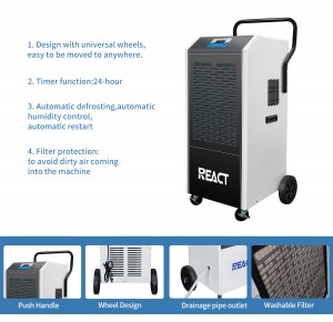 138L/D Europe hot selling R410a Commercial Dehumidifier Industrial FDH-2138BE