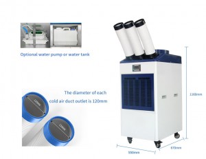 25000btu/33000btu Cooling&Heating Portable Industrial Air Conditioner YDH-5500C