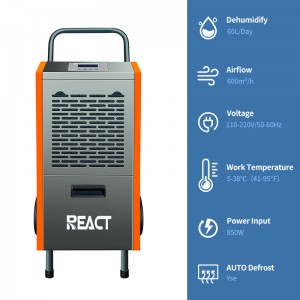 60L/D Commercial Dehumidifier Industrial Dehumidifier With Water Tankp FDH-260BE