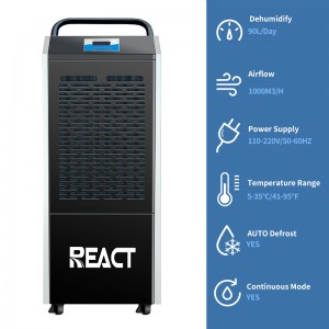 90L/D hot selling R410a industrial dehumidifier price FDH-290BC-1