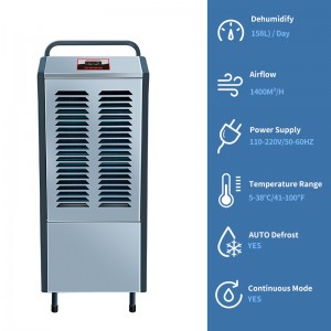 158L/D Commercial Dehumidifier Water Damage Restoration Industrial Dehumidifie FDH-2158BE