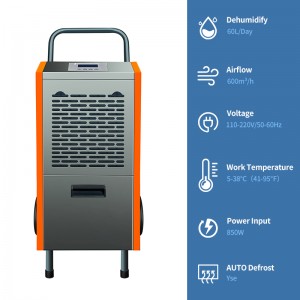 60L/D Commercial Dehumidifier Industrial Dehumidifier With Water Tankp FDH-260BE