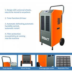 80L/D Hand Push Commercial Dehumidifier Popular in Europe FDH-280BE