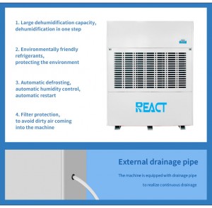 960L/D Large powerful dehumidifier industrial 40kgh dehumidifying capacity FDH-9600BC